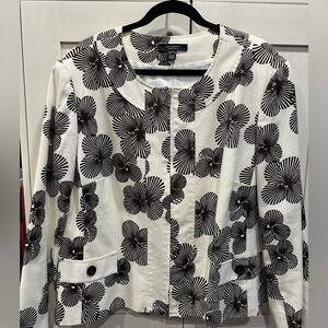 Louben Vintage Ivory Brown Suit Jacket